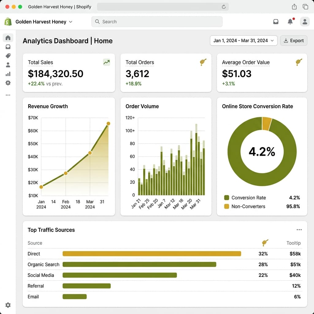 Shopify Analytics Dashboard